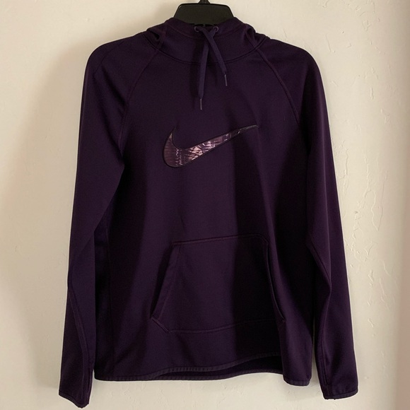 Nike Tops - Nike | purple eggplant swoop sweatshirt hoodie